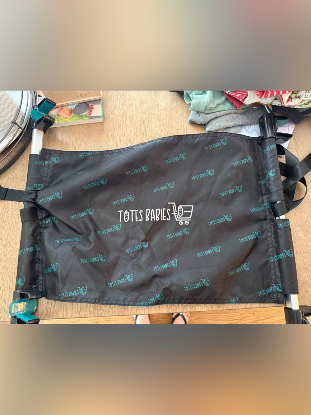 Totes Babies - Black & Teal car seat carrier